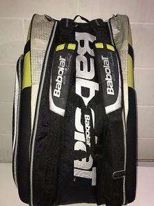 Babolat Aero Aeropro 12 Pack Tennis Bag Black Silver Used