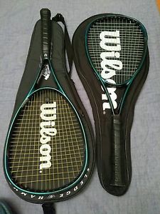 Lot of 2 Wilson Sledge Hammer 4.8 Tennis Racquets 4 5/8 grip, with bags!