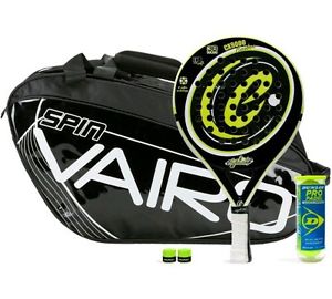 Pala + paletero + regalos pádel EGALITE CX9000 y vairo SPIN Pack nuevo estrenar