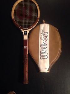 Vintage 1970's Wilson CHRIS EVERT Autograph Model Wooden Tennis Racquet w/Cover