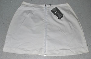 Tennis Skirt "NIKE Dri-Fit" DOUBLE ZIP FRONT (White)  Large or XL