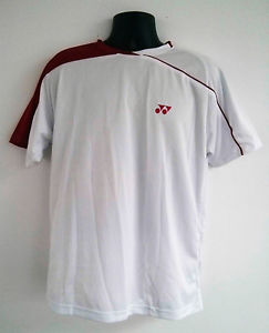 Yonex Men Badminton Shirt White LARGE NEW #U9210EX