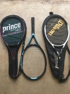 LOT Wilson Tennis Racquet Triad Hammer 3.0 Prince Graphite Lite XB Hammer 6.2