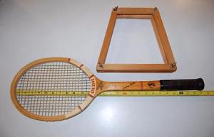 SPALDING wood racket RACQUET ASHLEY COOPER Custom Model vintage W/WOODEN PRESS