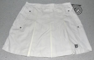 Tennis Skirt "JAMIE SADOCK" Pleat 90% Poly / 10% Nylon (White)  8. 10, or 12