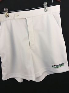 Hilfiger Tennis Shorts L Large White Casual Athletic Polyester Textured