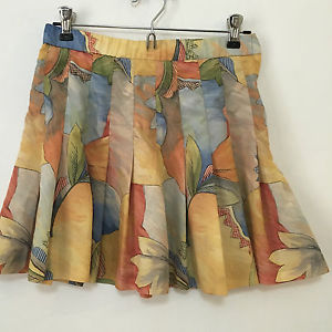 Vintage Tennis Skirt Printed Pattern Lily's of Beverly Hills 8 XS or S Pleated