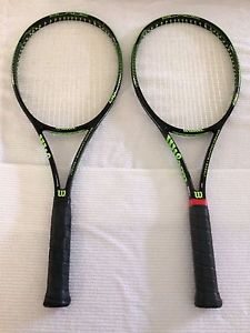 Two Wilson Blade 98 Tennis Racquets 4 1/2" Grips  19x16 Pattern