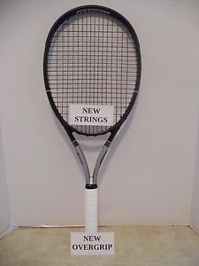 Pro Kennex Ti Destiny OS 265 Reach Tennis Racquet 4 1/2 - NEW STRINGS/OVERGRIP
