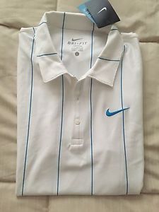 Nike Dri-fit Tennis Polo Golf Large White