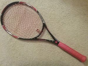 Gamma T6 T-6 T-SIX tennis racket 4 5/8 grip strung Yonex Poly Tour Fire