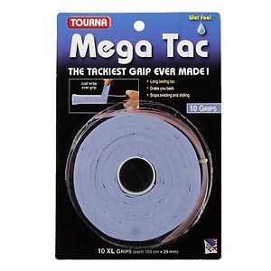 Tourna Mega Tac Tennis Racket Grip Blue 10-Pack