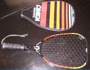 2012 OMEGA GRAPHITE Galaxy 100G Racquet 3 7/8 7100 Taiwan MAD RAQ w/ Case RARE