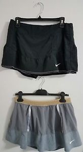 womens dri-fit sports performance tennis skirts black gray L