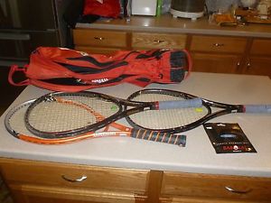 Wilson Sledge Hammer 3.8 4 3/8 Tennis Racquets & Hyper & Bag Lot