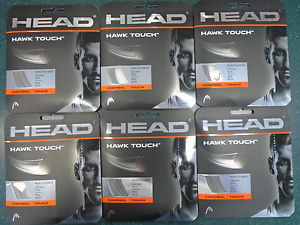 6 Sets of Head Hawk Touch Tennis String 18 Gauge