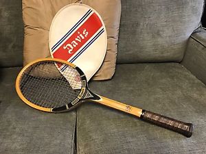 Wooden Davis TAD Professional Tennis Racquet Custom Made in USA Rare 3L W/Cover