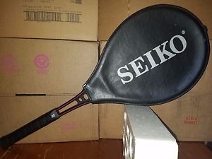 1979 Seiko Black Panther 2 Tennis Racket with Head Cover