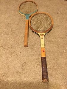 2 Vintage Tennis Racquets, Spalding & Magnan