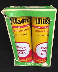 Vintage WILSON TENNIS BALLS METAL CAN With Balls 2 pack Gift Set SEALED