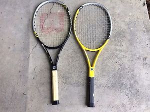 Wilson Rollers Tennis Racquets 6.6 Hyper Carbon and 7.6 Pro Staff