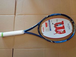 New Wilson Ultra 100 16x19 Pattern 10.6oz 4 1/4 handle size Tennis Racquet