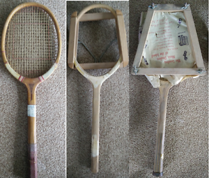 3 Vintage antique tennis racquets rackets