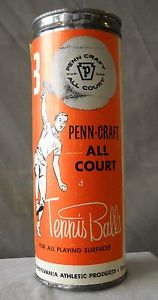 VINTAGE UNOPENED Penn-Craft Tennis Ball CAN - GENERAL TIRE CO. Akron OH