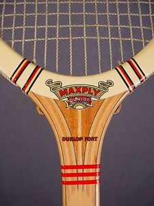 VINTAGE DUNLOP MAXPLY PORT WOOD TENNIS RACQUET MADE IN ENGLAND
