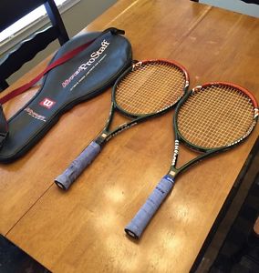 2 Wilson Hyper Pro Staff 6.5 Tennis Rackets 4-5/8" Grip Midplus SHIPS FAST