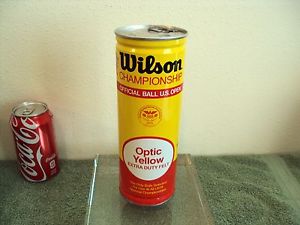 Vintage Wilson CHAMPIONSHIP Tennis Balls Sealed Can OFFICIAL BALL US OPEN