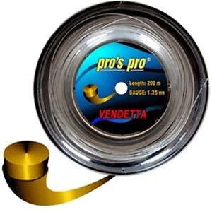 PRO S PRO VENDETTA SILVER 17/1.25 TENNIS STRING REEL- 660 FT- NEW