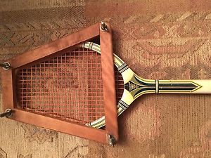 1932 vintage forest hills bancroft  tennis racket made in pawtucket r,i usa