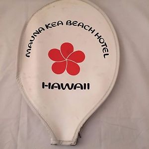 Vintage Mauna Kea Beach Hotel Hawaii Tennis Racquet Cover Case - Quick Ship!