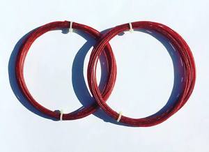 (5) SETS 15G 100% "PREMIUM" NATURAL GUT IN "RED COLOR" TENNIS RACQUET STRING