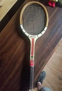 VINTAGE Wooden Tennis Racket MacGregor invitational 4 3/8"