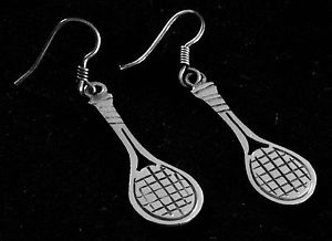 Tennis Earrings (Sterling Silver, Fine Jewelry "Tennis Racquets"