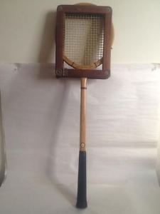 A.G.Spalding & Bros Match Play Wooden Squash Racquet French Frame Vintage & Rare