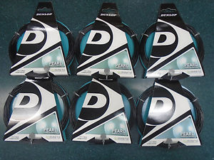 6 Dunlop Pearl Black 16g Tennis String