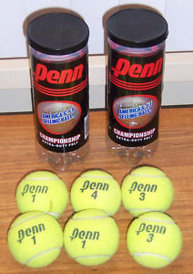 (LOT OF 6) PENN TENNIS BALLS
