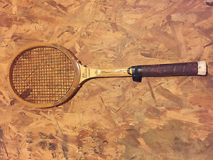 VTG 1960s JOHN NEWCOMBE RAWLINGS SIGNATURE MODEL WOODEN TENNIS RACQUET RACKET