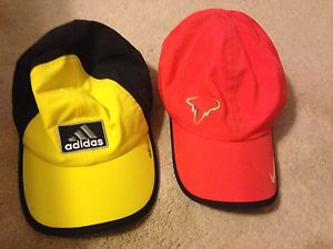 Lot Of 2 Nike Rafael Nadal Rafa Bull Featherlight Dri Fit Adidas Adizero Hat