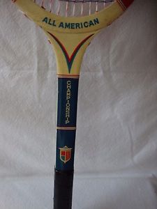 Vintage Wooden All American Championship Tennis Raquet