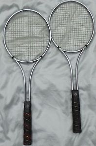 2 Vintage T200 Steel Tennis Rackets - Metal Backhand Buggywhip Tennis Racket