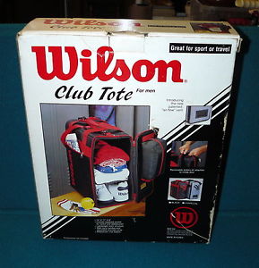 Retro/New! WILSON CLUB TOTE for MEN Black w/Red Trim @ TENNIS - RACQUETBALL