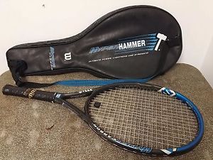 Wilson Carbon Hyper Hammer 4.3  4 3/8 grip Tennis Racquet W/Original Case