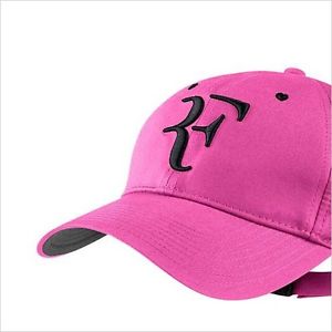 New RF Roger Federer Hat Cap Litmited Edition Rare Pink/ Black Tennis Hat