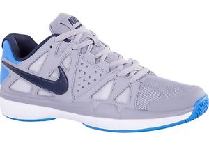 New NIKE Air Vapor Advantage Men's Tennis Shoes Gray Blue Size 8.5 Federer Nadal