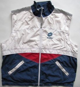 Lotto for Boris Becker white vest jacket Tennis Italiano 1990s vintage 44-46 XXL