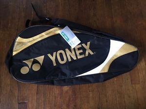 Yonex Racquet Bag in Black and Gold NWT